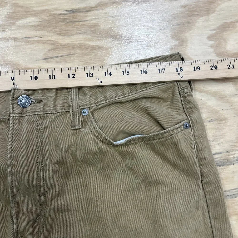 Levis 514 Jeans Mens 38X32 (36X31) Khaki Tan Straight Leg 100% Cotton Chino